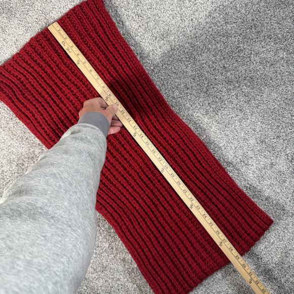 Banana Republic Scarf Womens One Size Chunky Knit Infinity Saucy Red Winter Warm - Picture 2 of 8